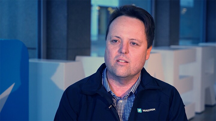 Scott Horn 是馬士基物流及服務平台副總裁，她討論科技能夠如何解決無法開發的問題。