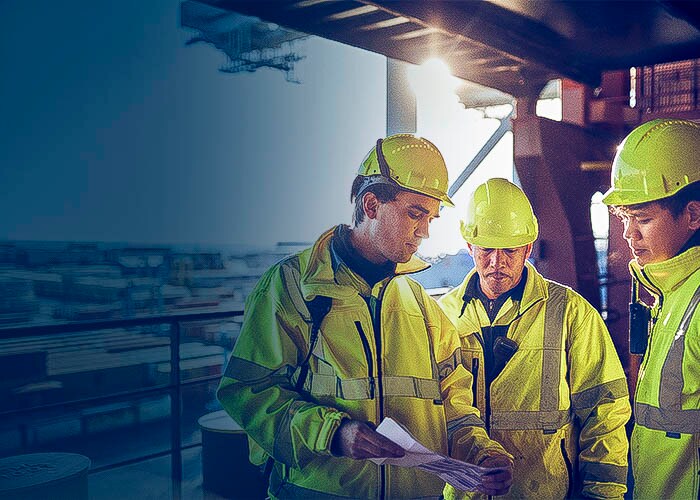 Three workers