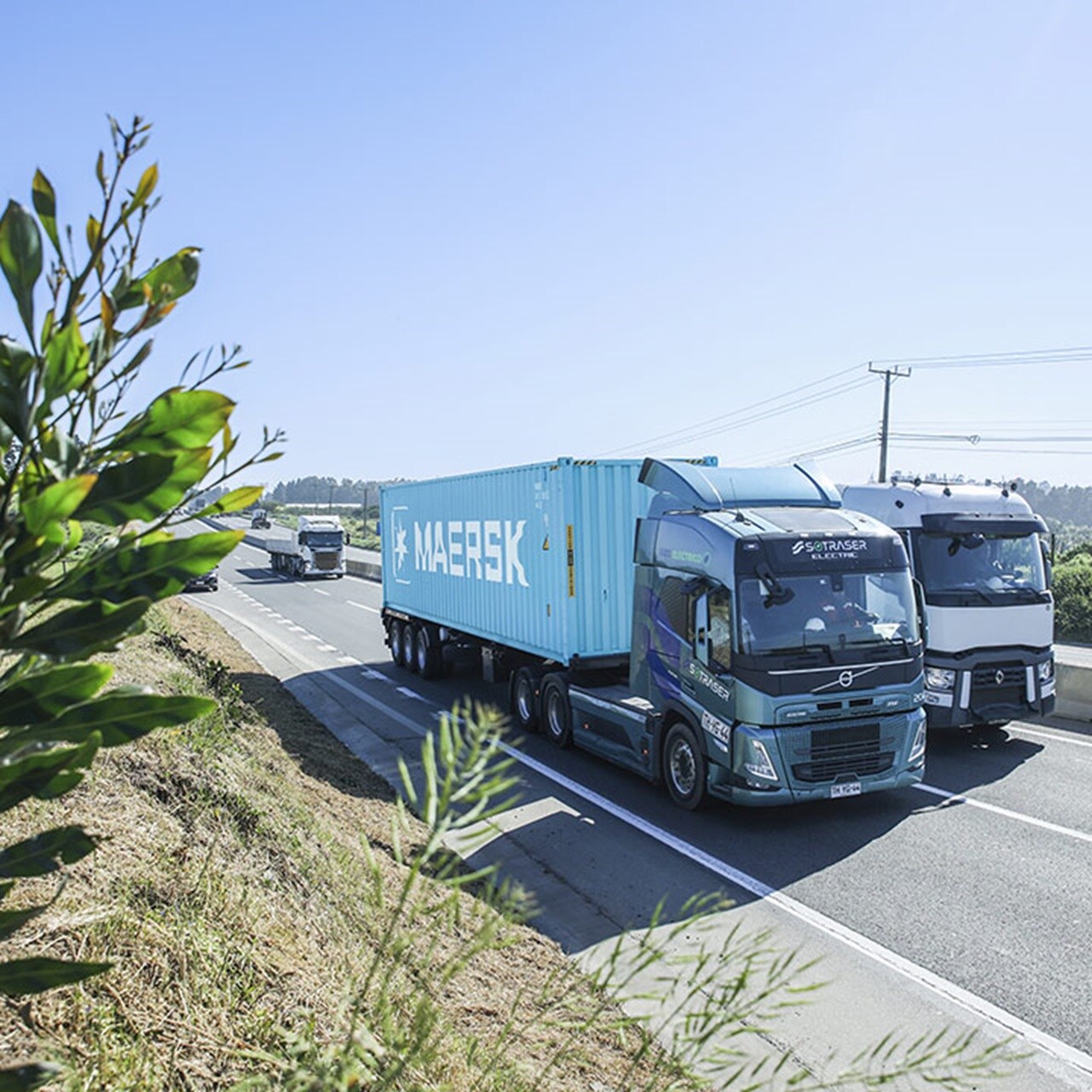 Maersk truck on highway