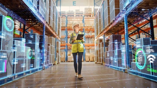 A Women in Warehouse
