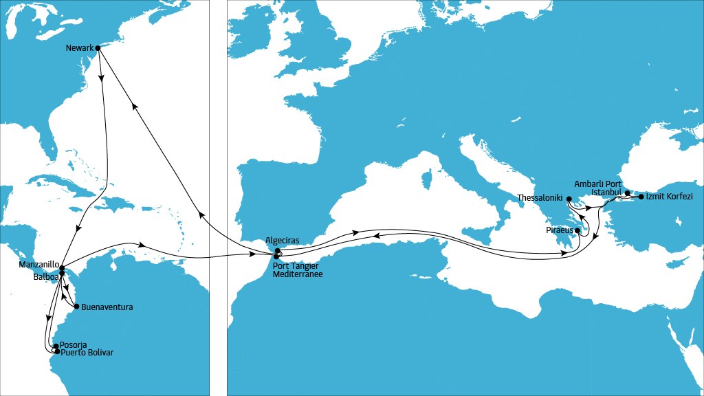ECUMED Westbound map