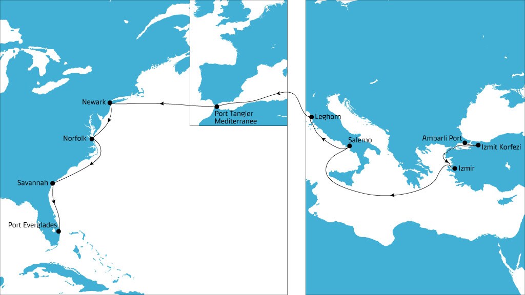 TA4 Westbound Map