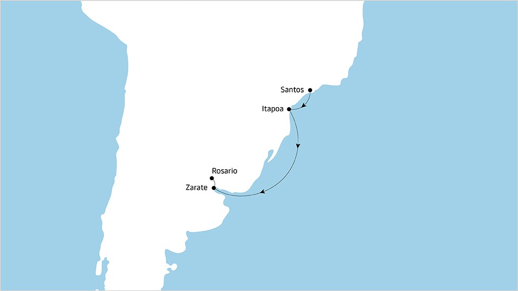 UGA - Parana River Feeder - Southbound