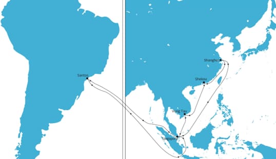 New Service Connecting East Coast South America and Asia