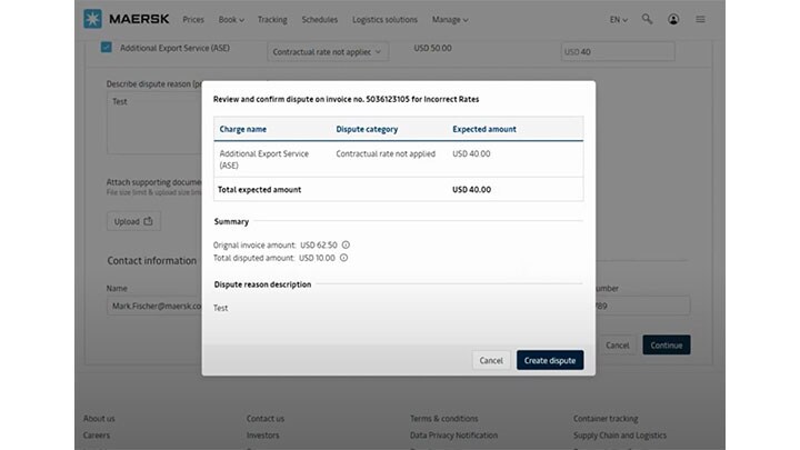 How to create a dispute inside MyFinance platform