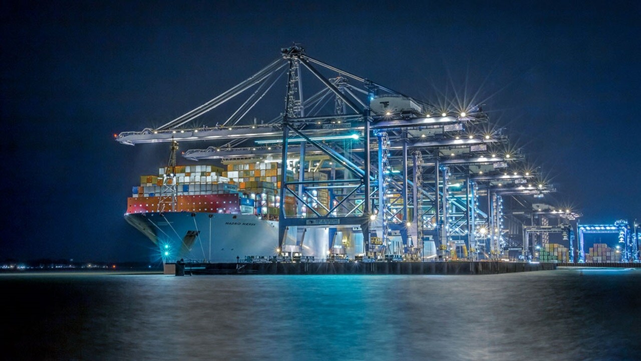 Maersk ship terminal port area