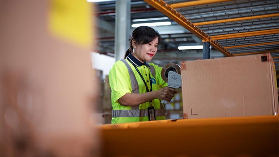Women working in warehouse