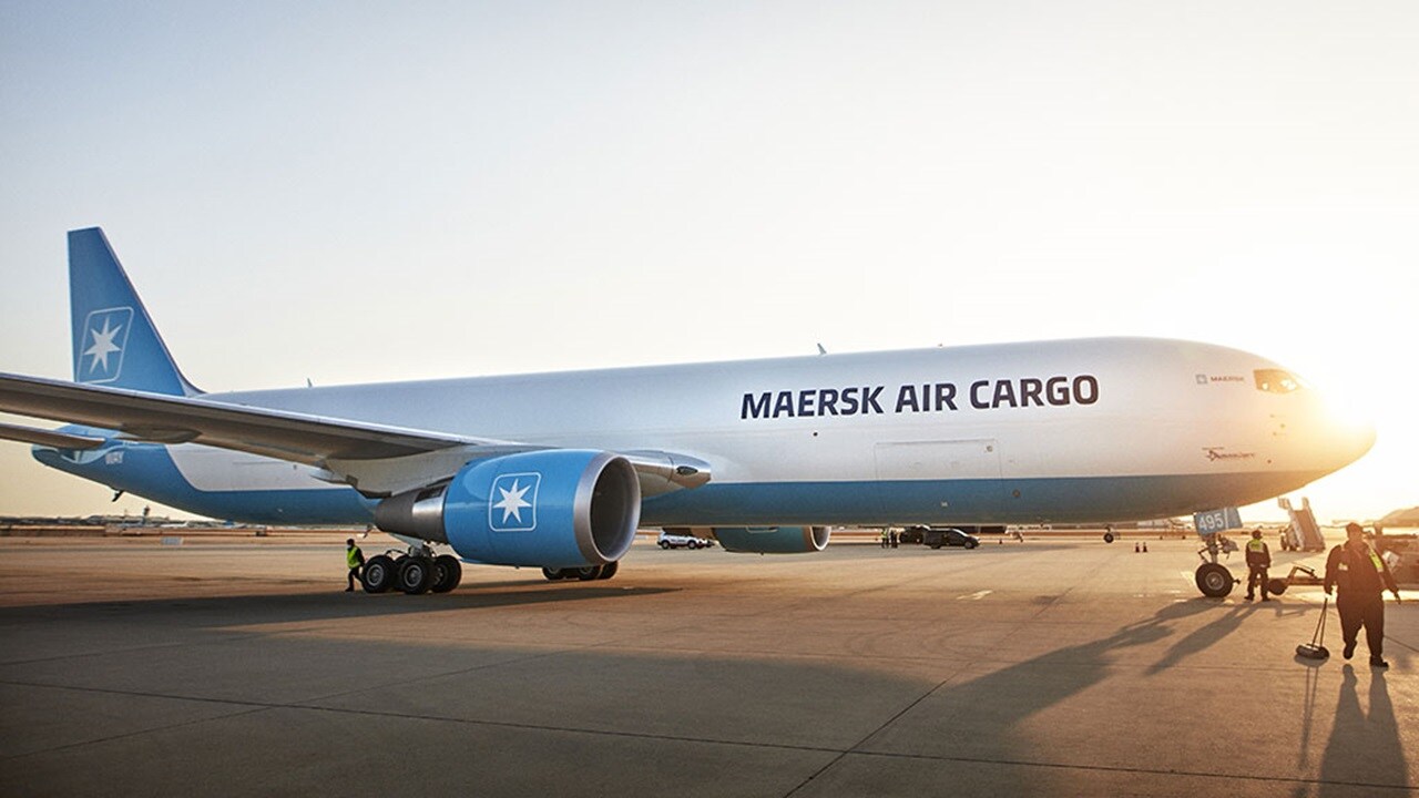 Maersk Air Cargo Boeing 767-300F at an airport.
