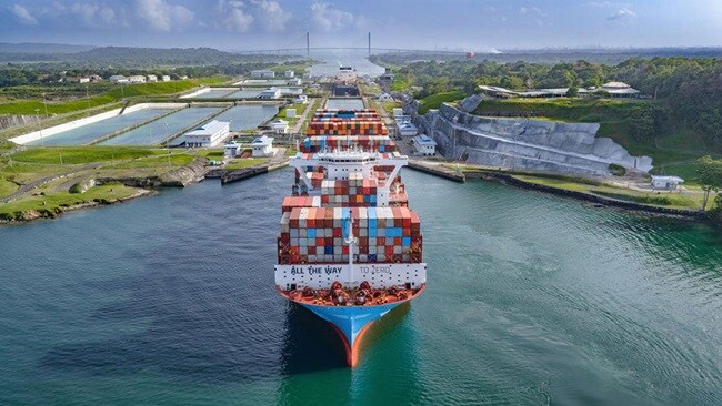 Tangier Maersk at the Panama Canal