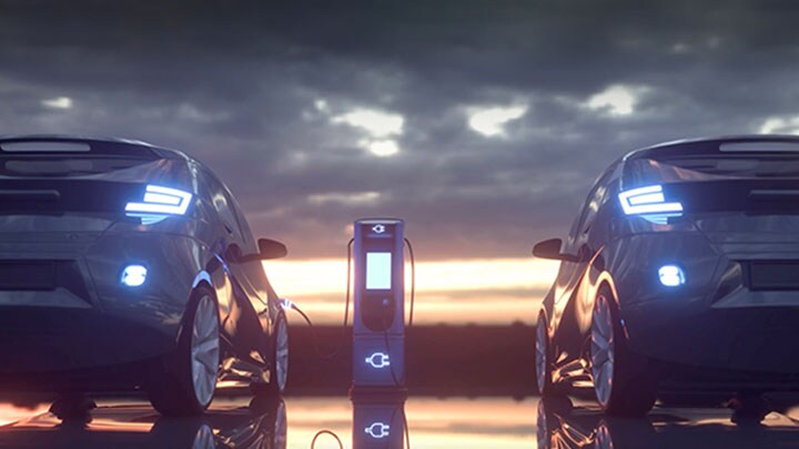 Automotive electric cars charging station